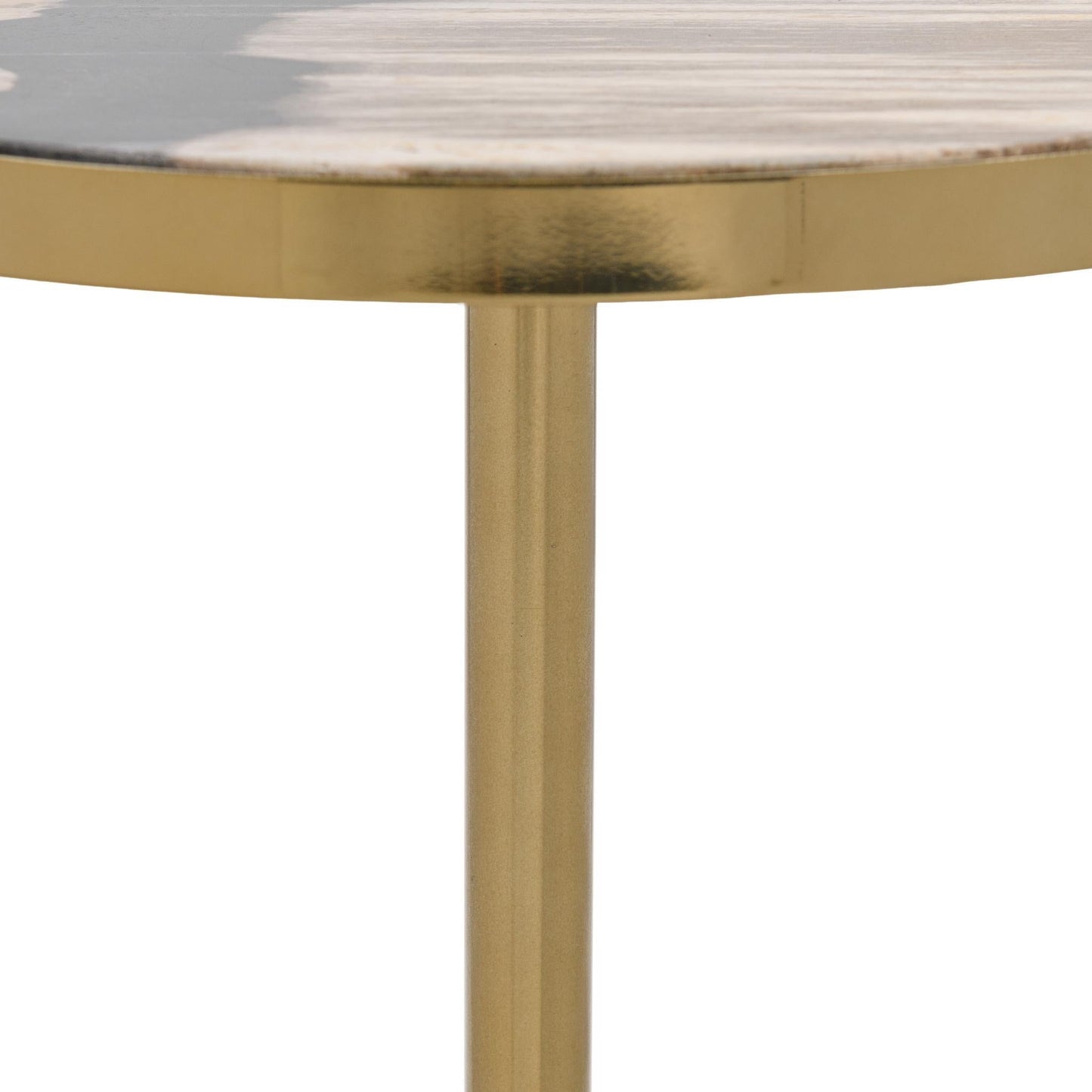 Jordyn Round Small Accent Table - Molten Husk