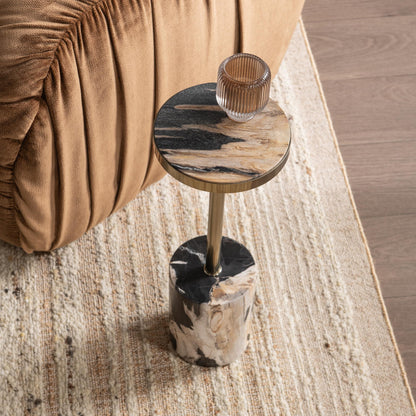 Jordyn Round Small Accent Table - Molten Husk