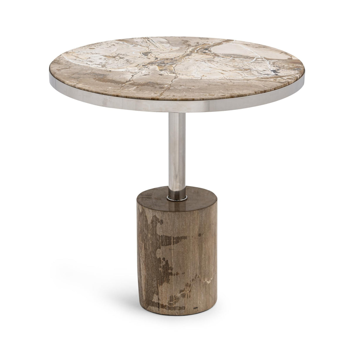 Jordyn Round Large Accent Table - Sepia Vein
