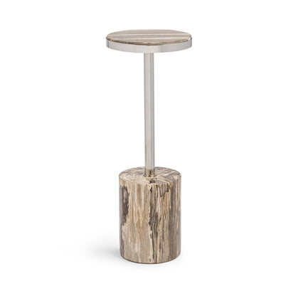 Jordyn Round Small Accent Table - Sepia Vein