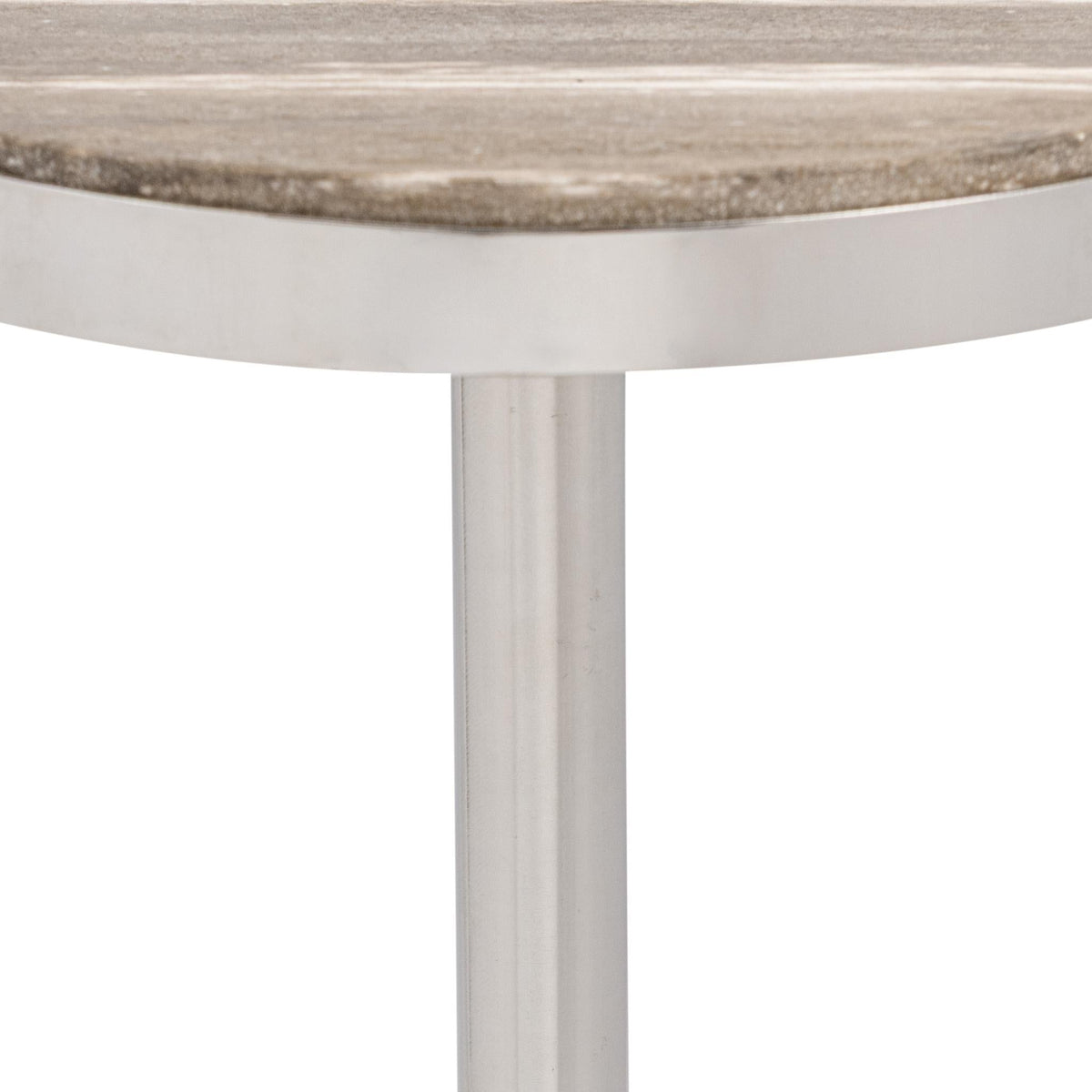 Jordyn Round Small Accent Table - Sepia Vein