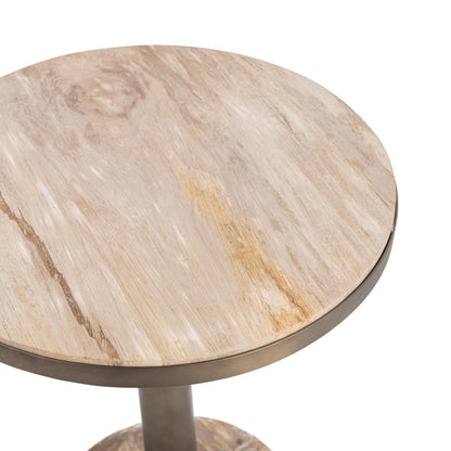 Melia Round Large Accent Table - Sepia Vein