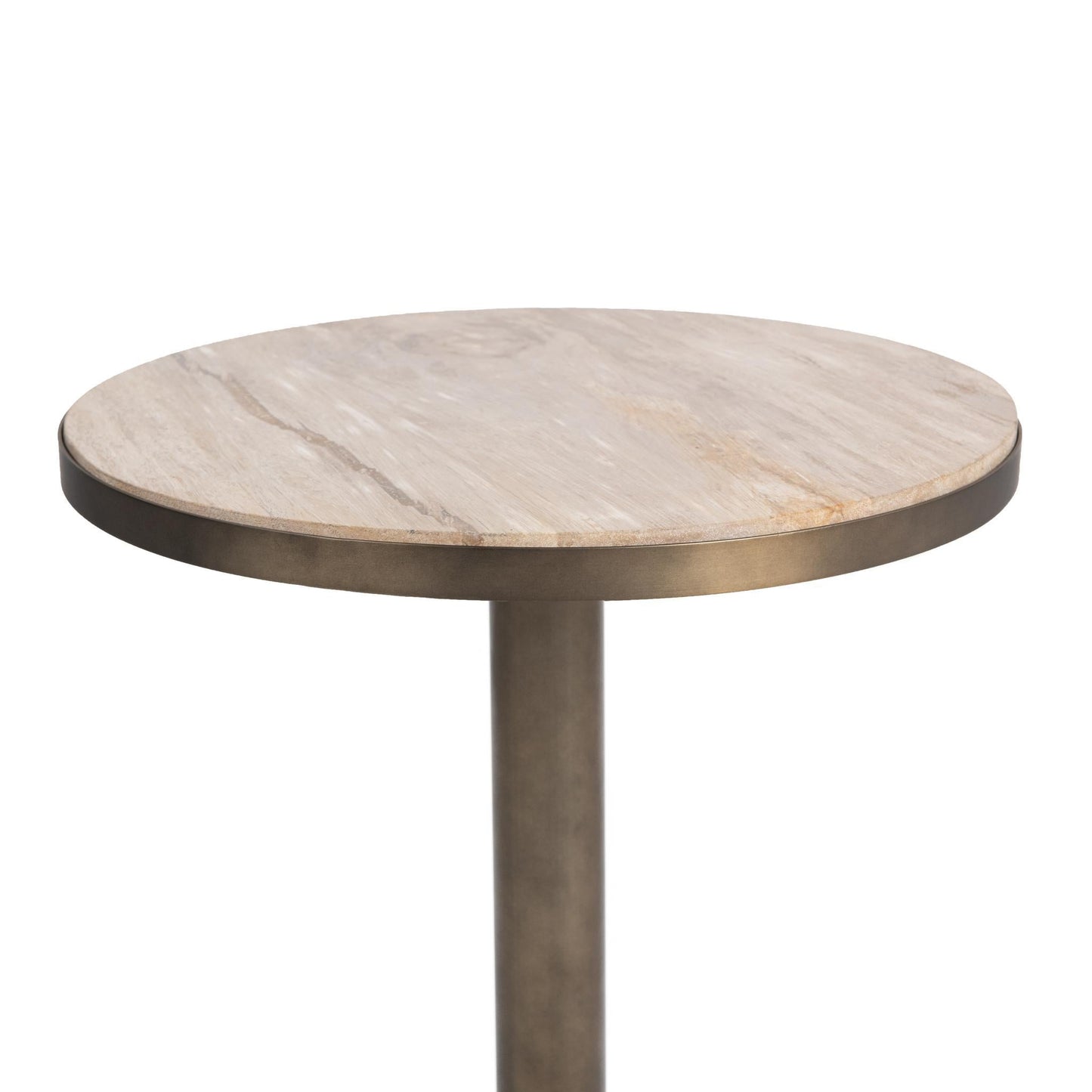 Melia Round Large Accent Table - Sepia Vein
