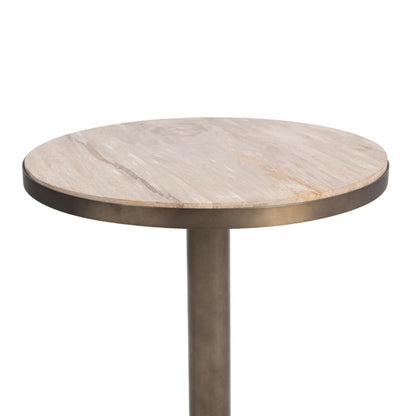 Melia Round Large Accent Table - Sepia Vein