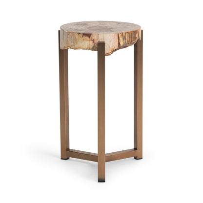 Breanna Round Large Accent Table - Sepia Vein