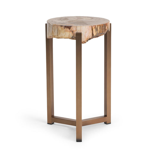Breanna Round Large Accent Table - Sepia Vein