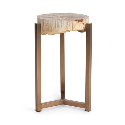 Breanna Round Large Accent Table - Sepia Vein