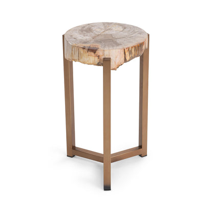 Breanna Round Large Accent Table - Sepia Vein