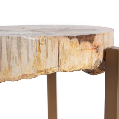 Breanna Round Large Accent Table - Sepia Vein
