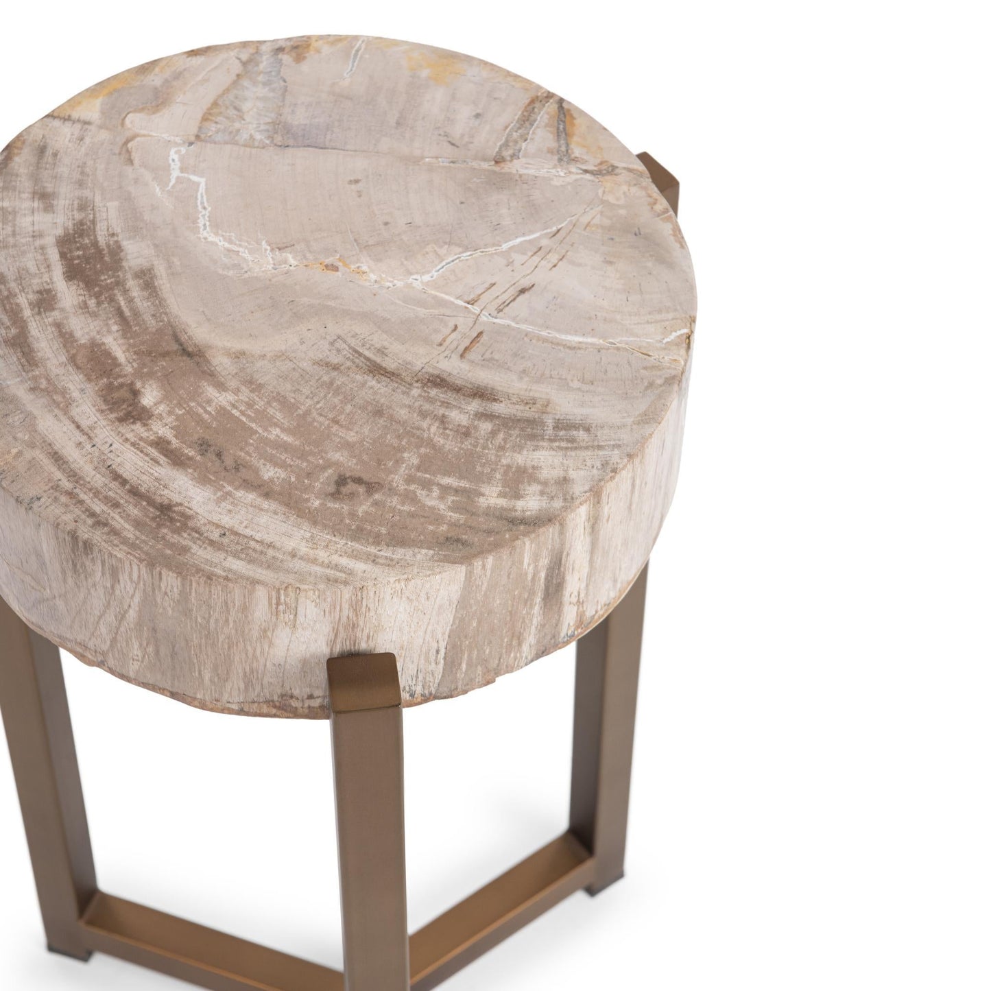 Breanna Round Medium Accent - Table Sepia Vein