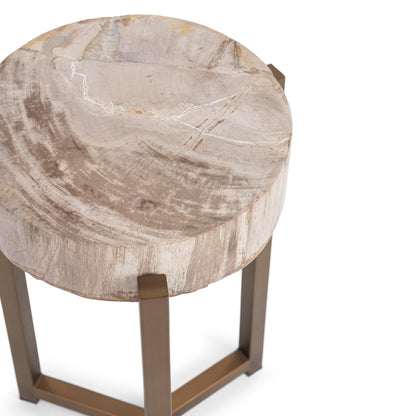 Breanna Round Medium Accent - Table Sepia Vein