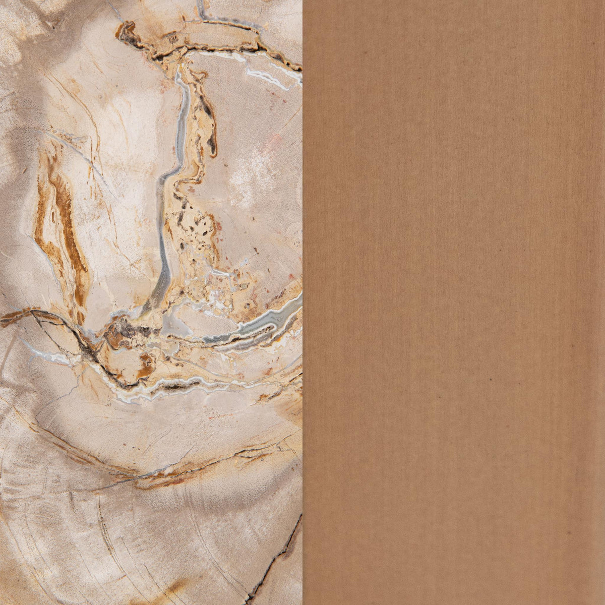 Breanna Round Small Accent Table - Sepia Vein
