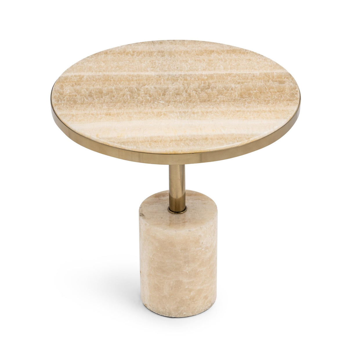 Jordyn Round Large Accent Table - Champagne
