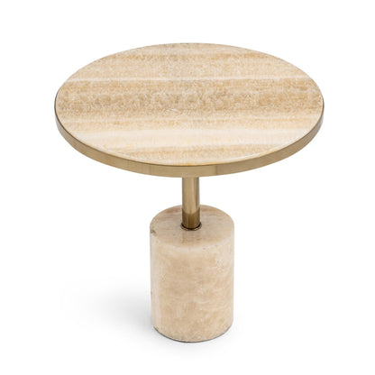 Jordyn Round Large Accent Table - Champagne