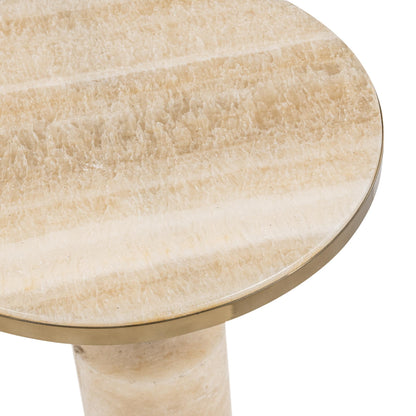 Jordyn Round Large Accent Table - Champagne