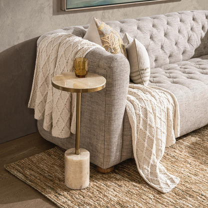 Jordyn Round Medium Accent Table - Champagne