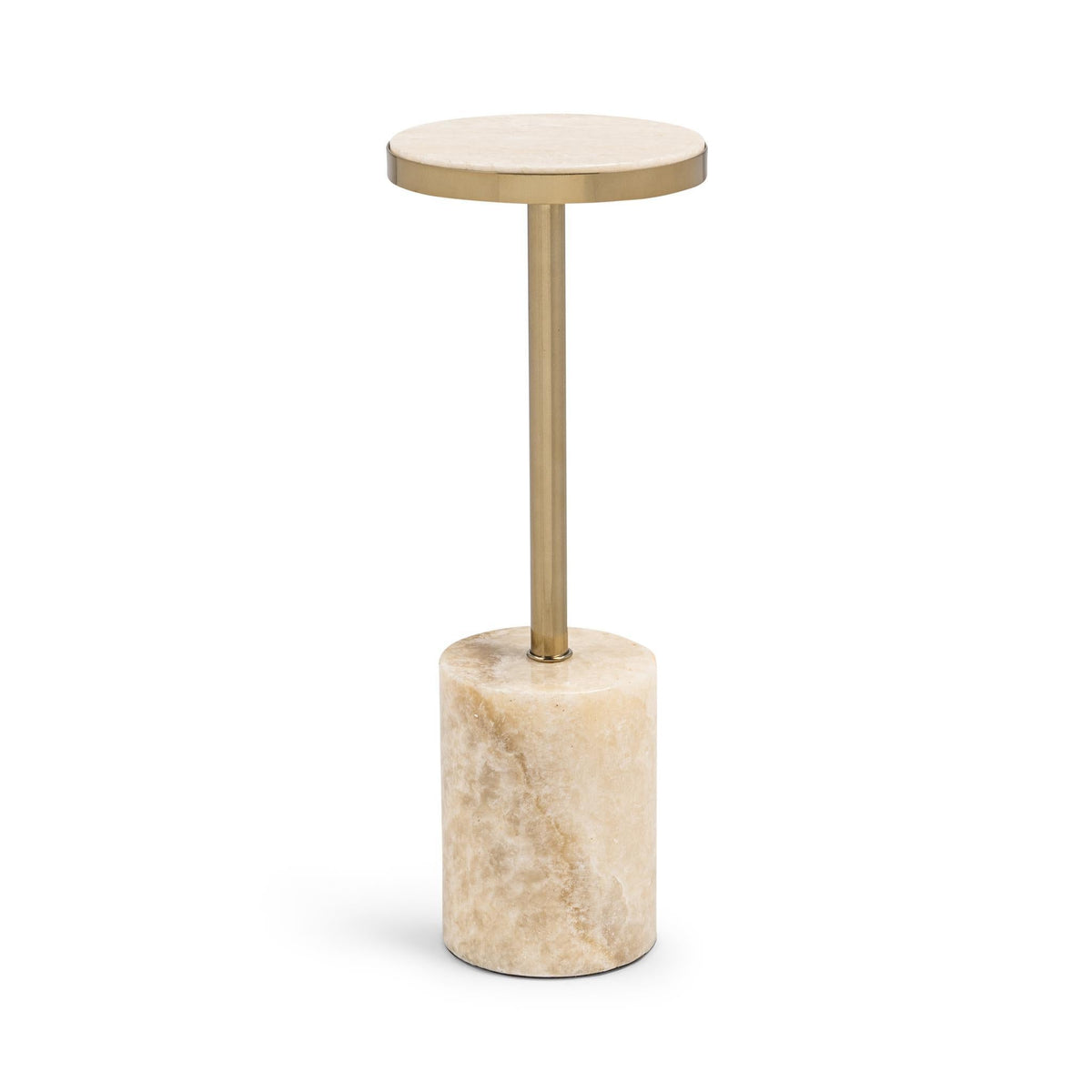 Jordyn Round Small Accent Table - Champagne