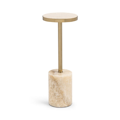 Jordyn Round Small Accent Table - Champagne
