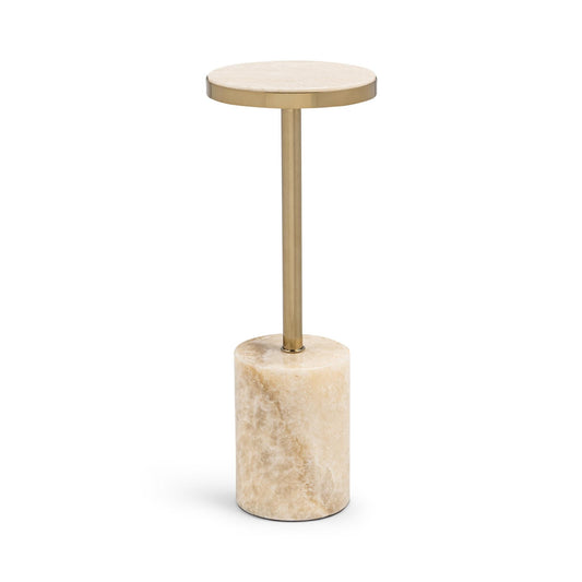 Jordyn Round Small Accent Table - Champagne