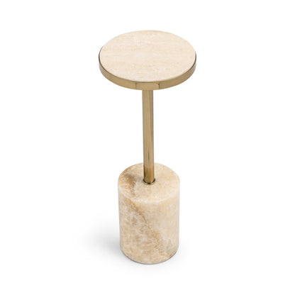 Jordyn Round Small Accent Table - Champagne