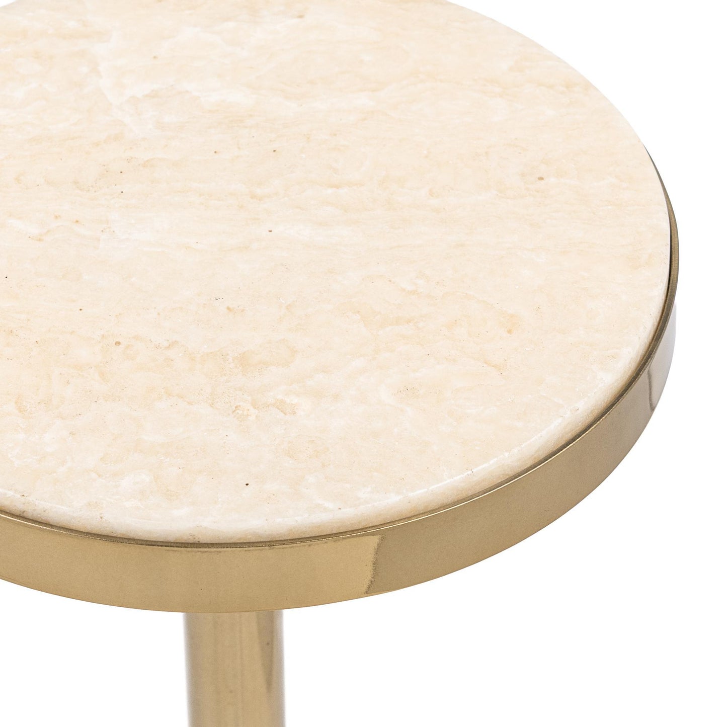 Jordyn Round Small Accent Table - Champagne