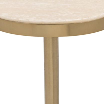 Jordyn Round Small Accent Table - Champagne