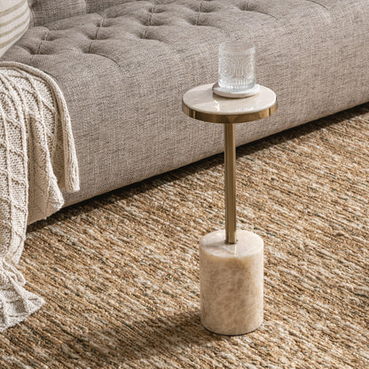 Jordyn Round Small Accent Table - Champagne