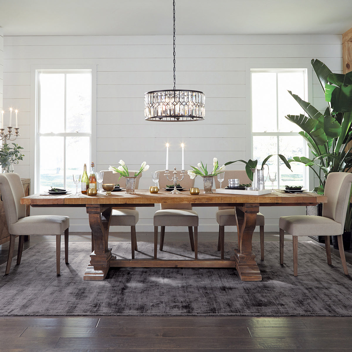 Alexander Extending Dining Table - Brown
