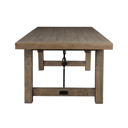 Tuscany 84"-106" Extendable Dining Table - Distressed Brown