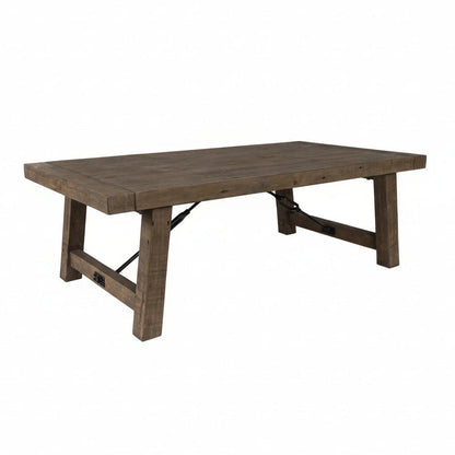 Tuscany 55" Coffee Table Distressed Brown