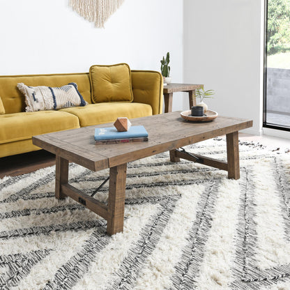 Tuscany 55" Coffee Table Distressed Brown