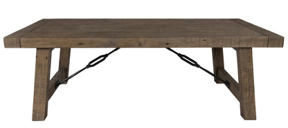 Tuscany 55" Coffee Table Distressed Brown