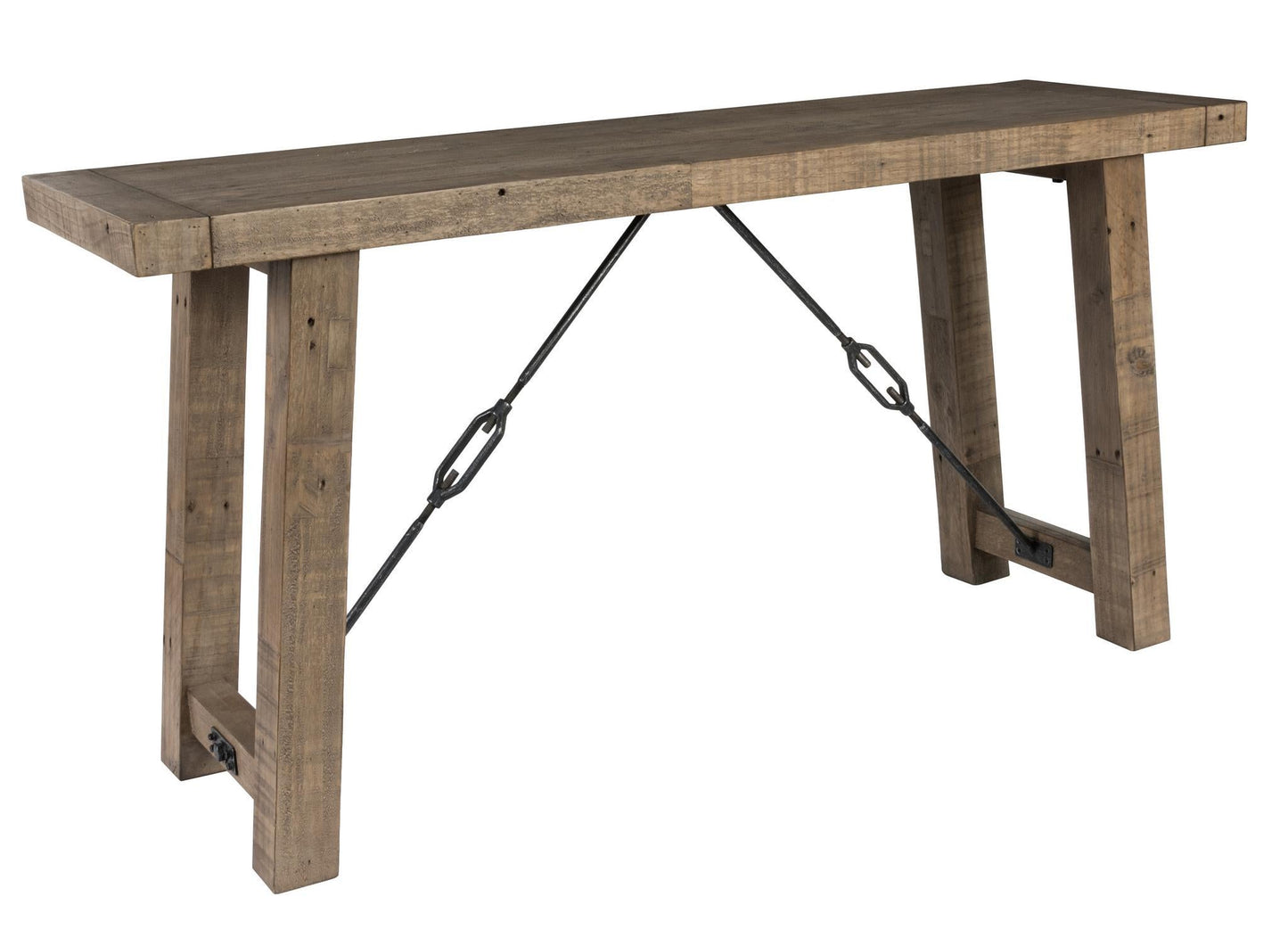 Tuscany 60" Console Table Distressed Brown