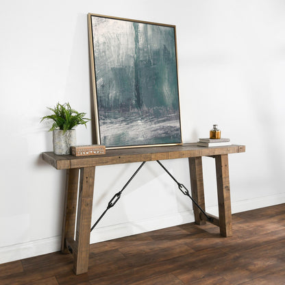 Tuscany 60" Console Table Distressed Brown