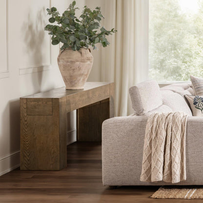 Bristol Rectangle Console Table - Cafe Brown