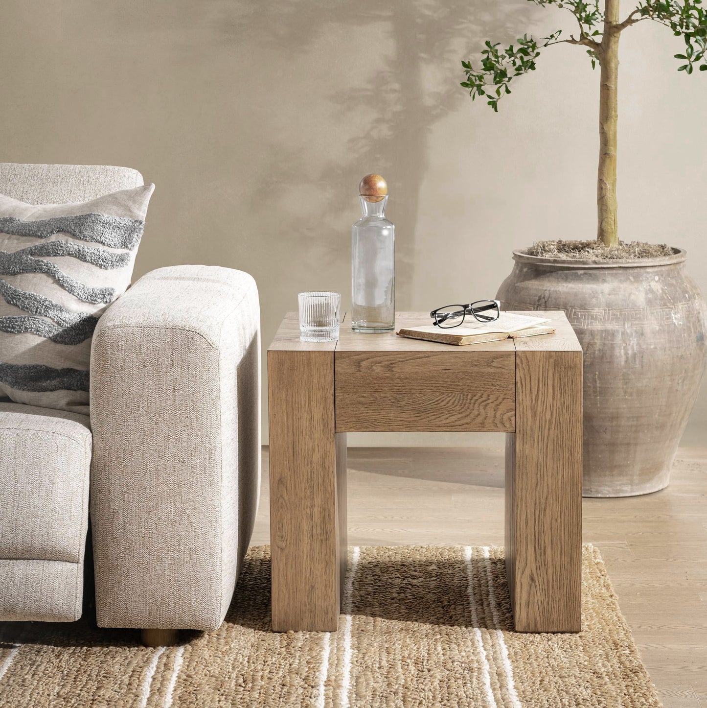 Bristol Square End Table - Cafe Brown