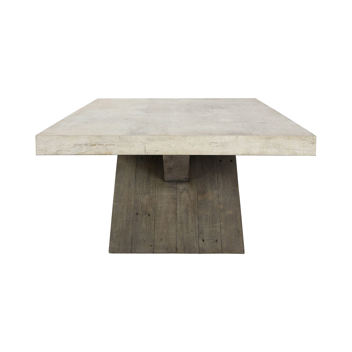 Durant Rectangle Coffee Table - Antique White/Distressed Brown