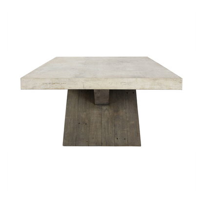 Durant Rectangle Coffee Table - Antique White/Distressed Brown