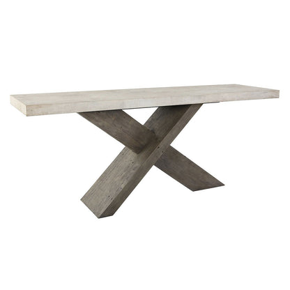 Durant Rectangle Console Table - Distressed Gray-Weathered Chalk
