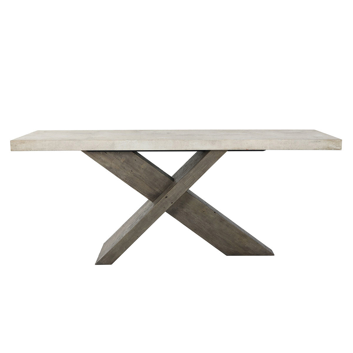 Durant Rectangle Console Table - Distressed Gray-Weathered Chalk