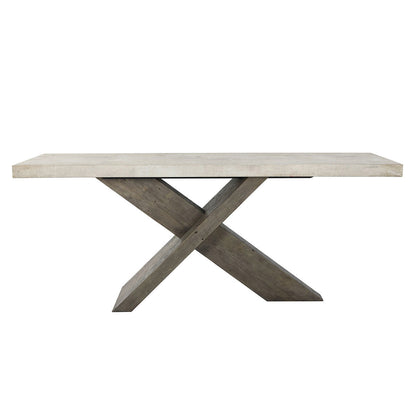 Durant Rectangle Console Table - Distressed Gray-Weathered Chalk