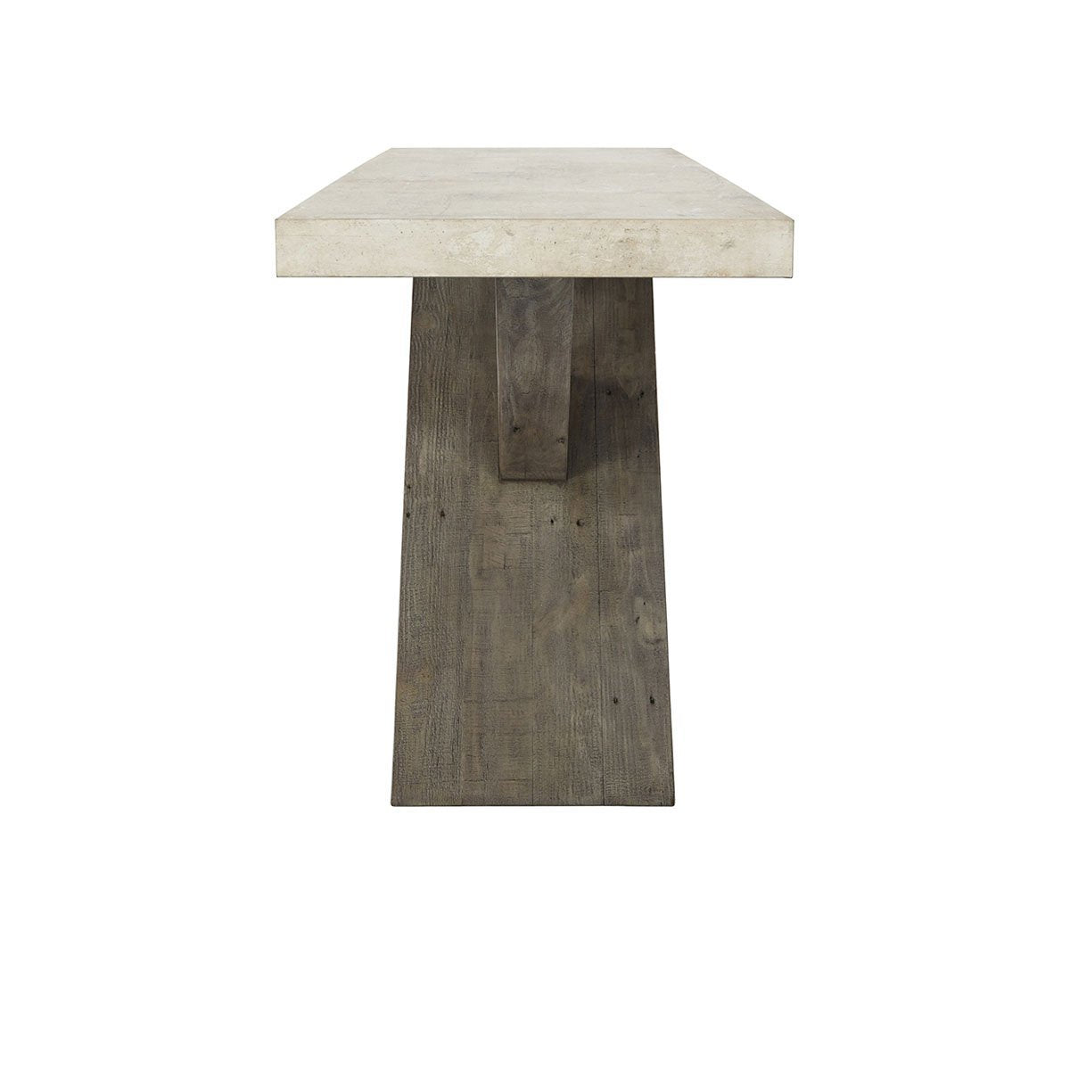 Durant Rectangle Console Table - Distressed Gray-Weathered Chalk