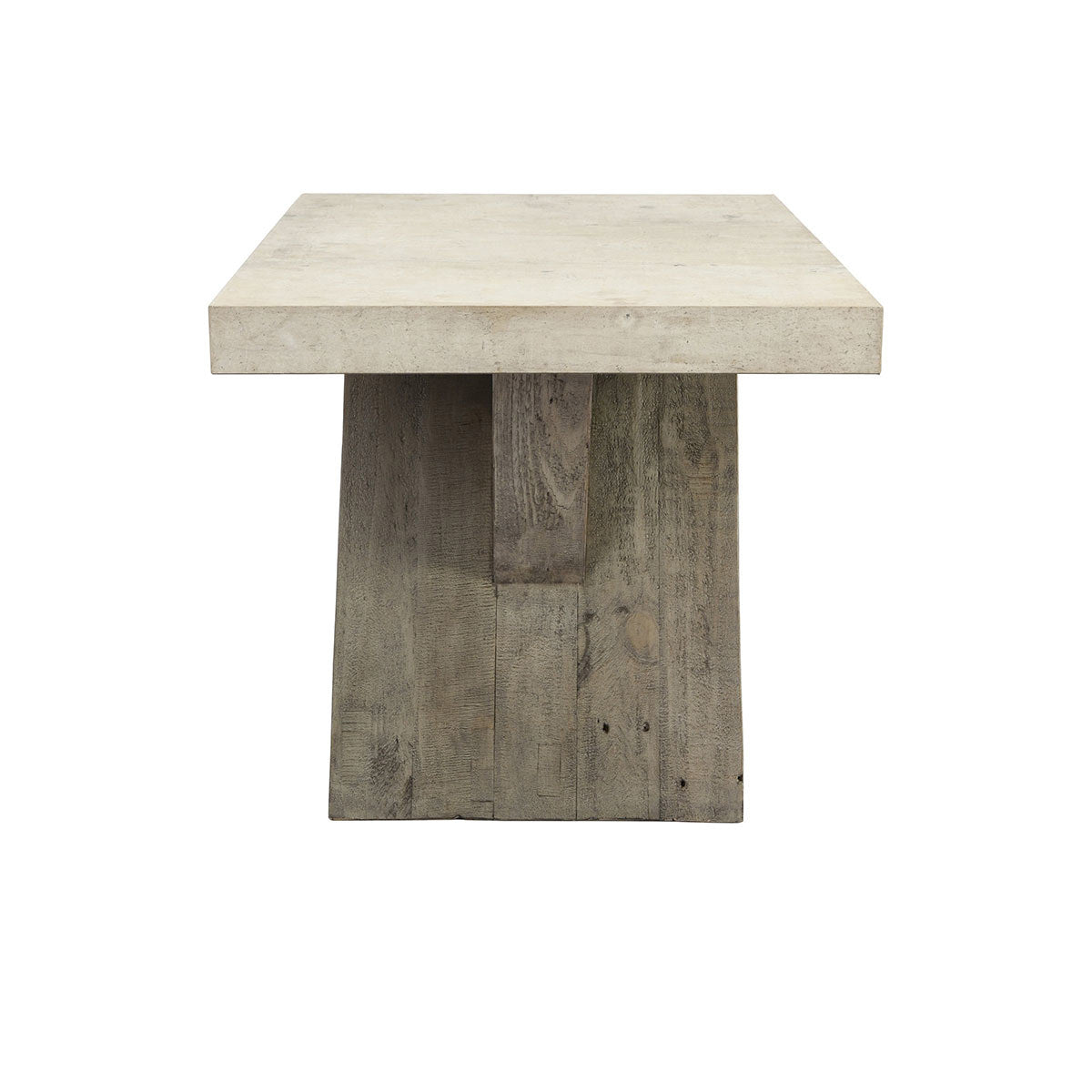 Durant Rectangle End Table - Antique White/Distressed Gray