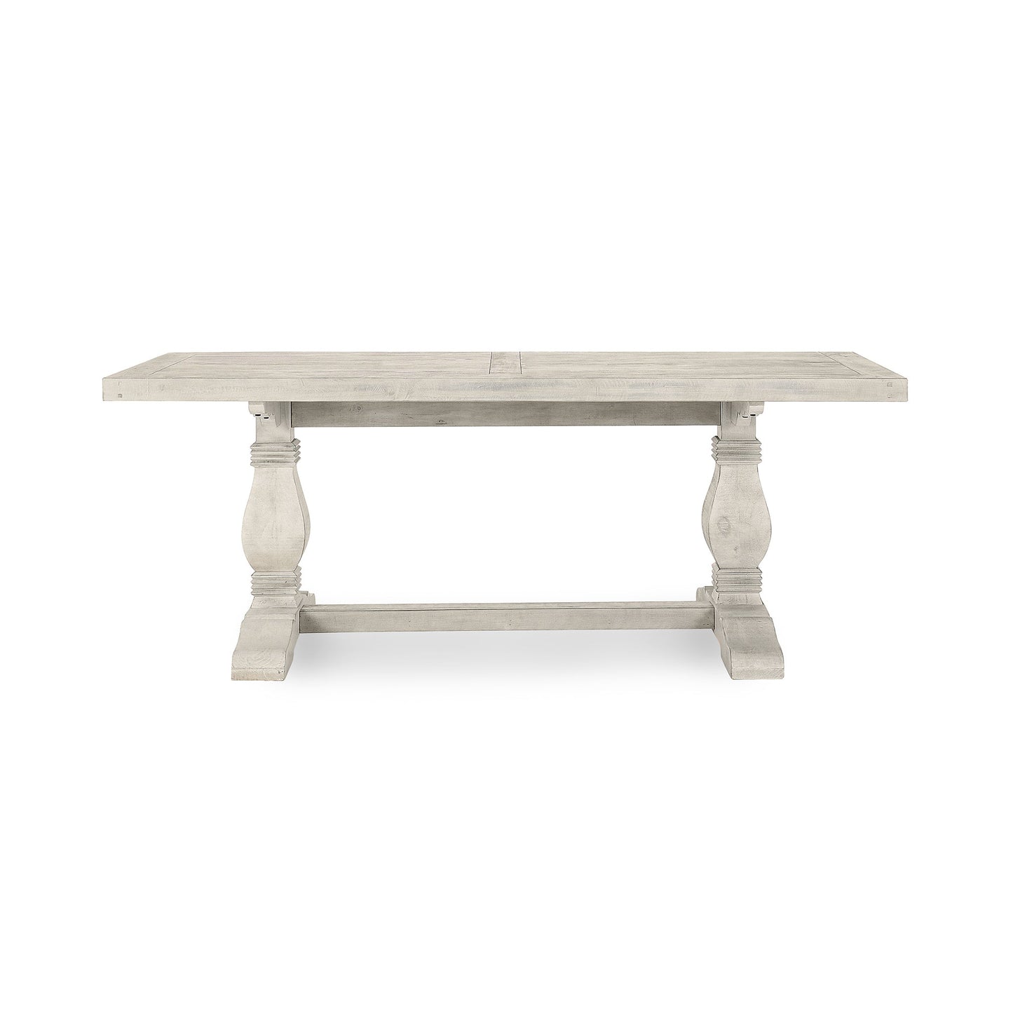 Caleb 78" Dining Table Distressed Ivory