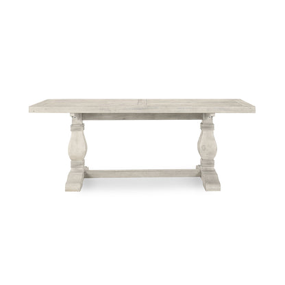Caleb 78" Dining Table Distressed Ivory