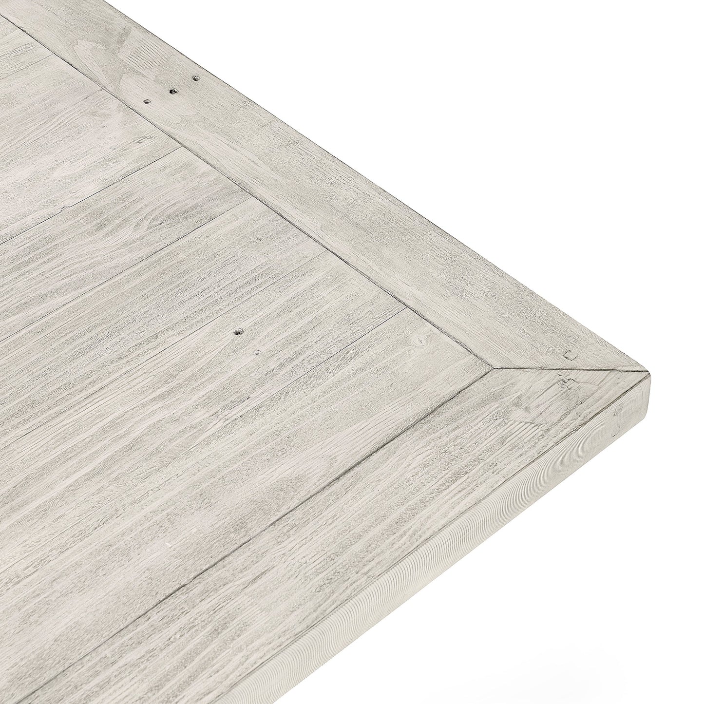 Caleb 78" Dining Table Distressed Ivory