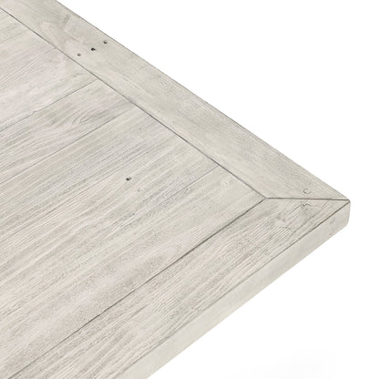 Caleb 78" Dining Table Distressed Ivory