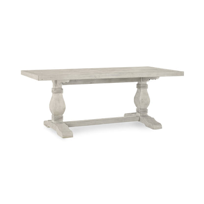 Caleb 78" Dining Table Distressed Ivory
