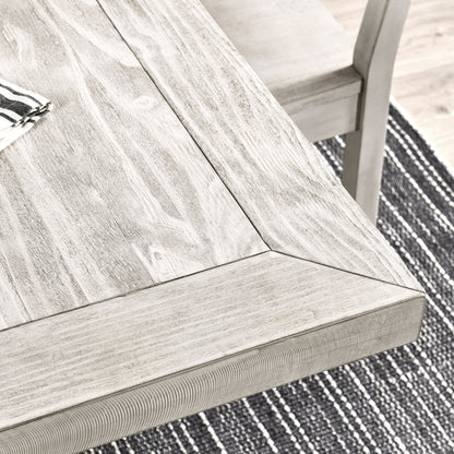 Caleb 78" Dining Table Distressed Ivory