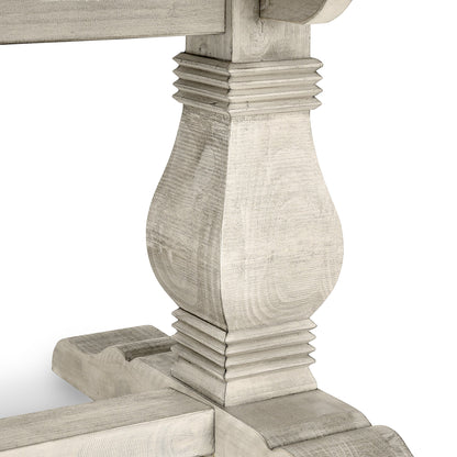 Caleb 94" Dining Table Distressed Ivory